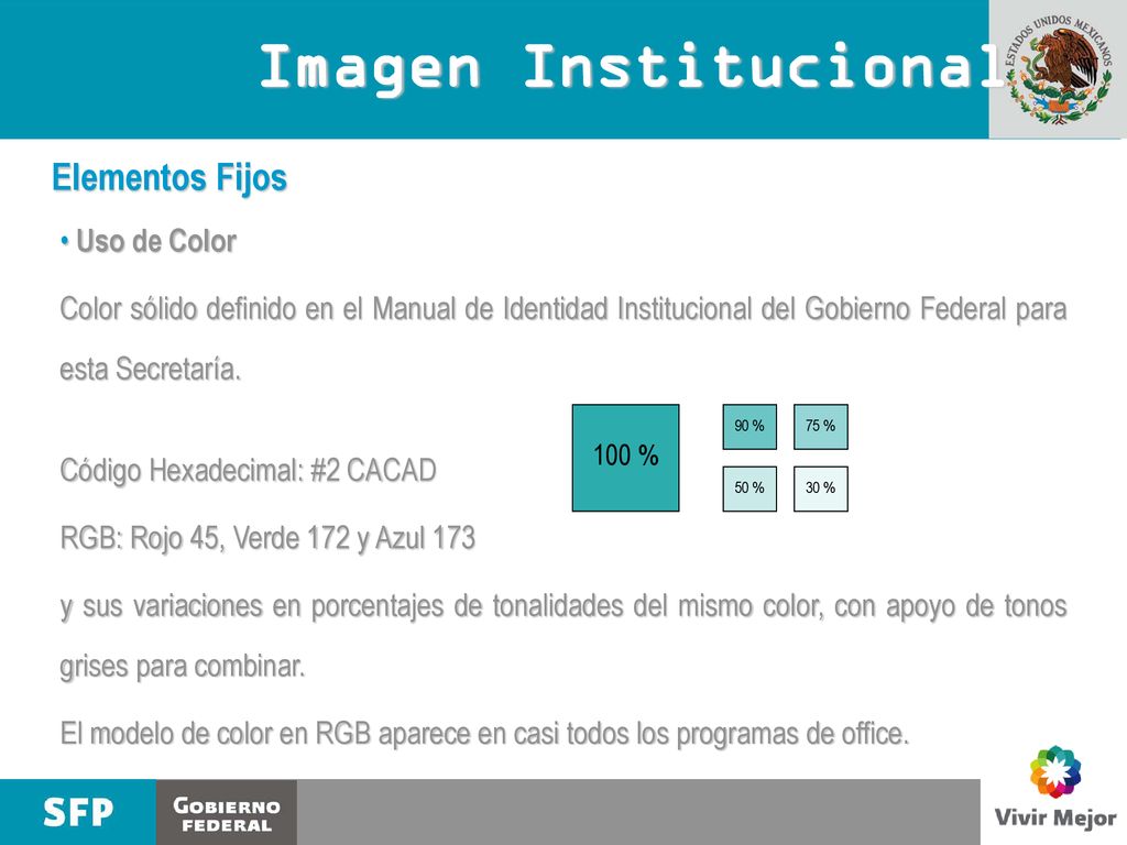 Imagen Institucional Elementos Fijos Uso de Color