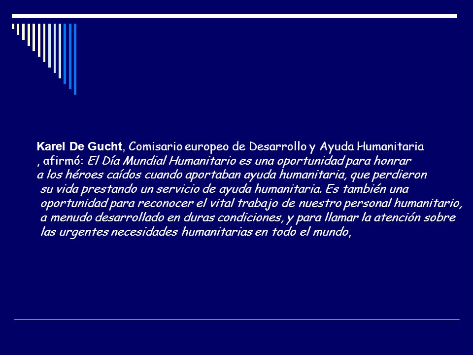 Karel De Gucht, Comisario europeo de Desarrollo y Ayuda Humanitaria