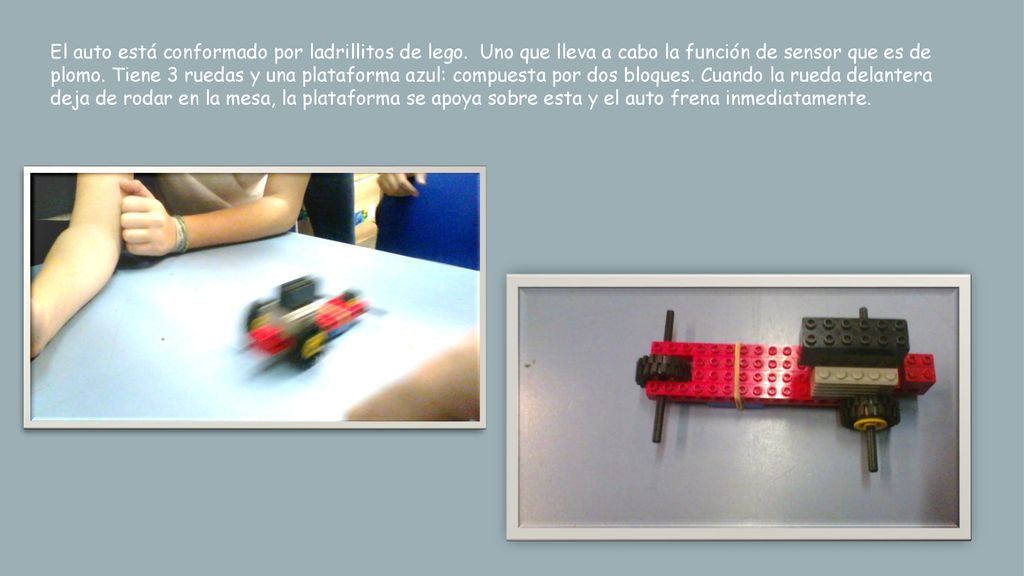 El auto está conformado por ladrillitos de lego