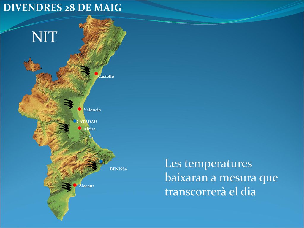 NIT Les temperatures baixaran a mesura que transcorrerà el dia