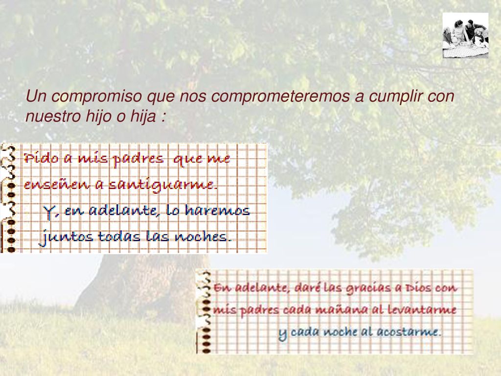 Un compromiso que nos comprometeremos a cumplir con nuestro hijo o hija :