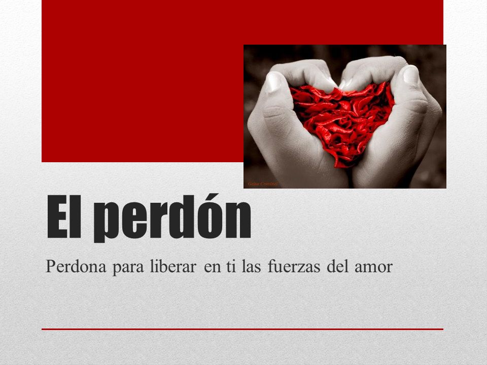 Perdona para liberar en ti las fuerzas del amor