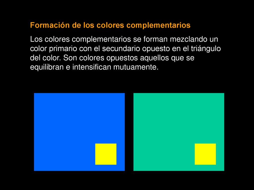 Formación de los colores complementarios