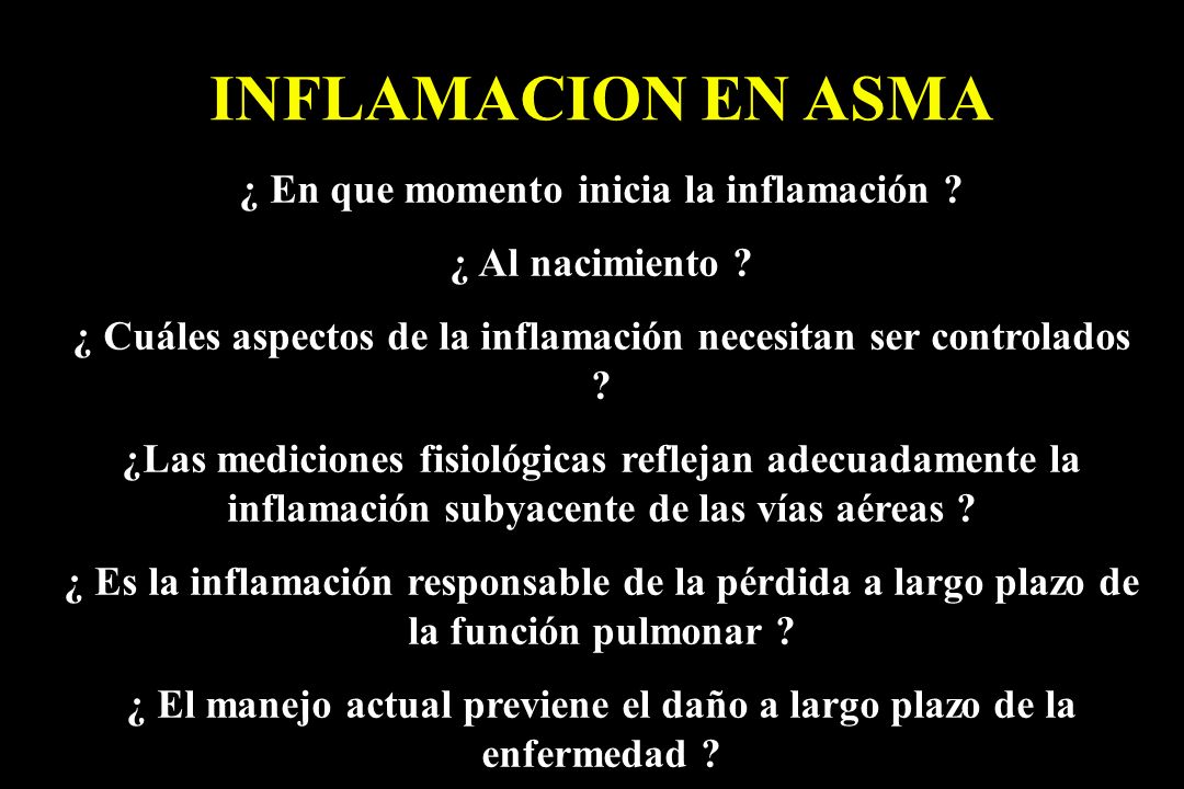 INFLAMACION EN ASMA ¿ En que momento inicia la inflamación