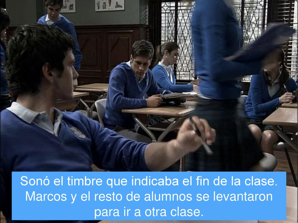 Sonó el timbre que indicaba el fin de la clase