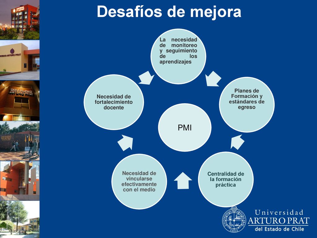 Desafíos de mejora La necesidad de monitoreo y seguimiento de los aprendizajes. Planes de Formación y estándares de egreso.