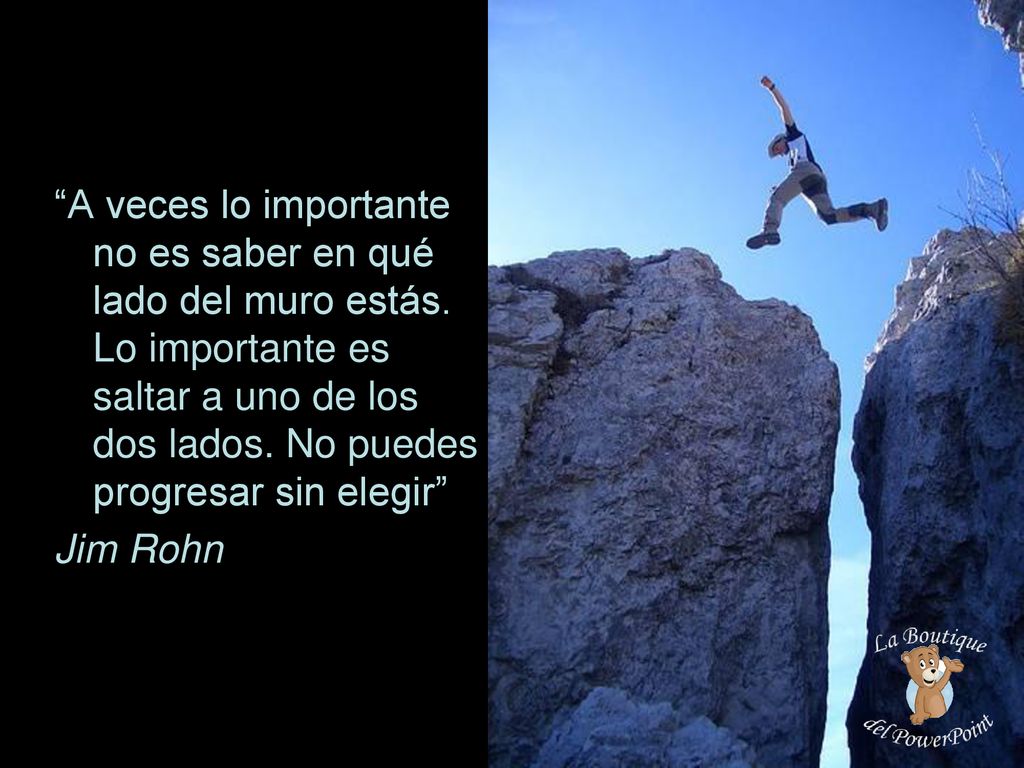 A veces lo importante no es saber en qué lado del muro estás