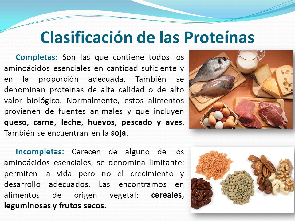 Clasificación de las Proteínas