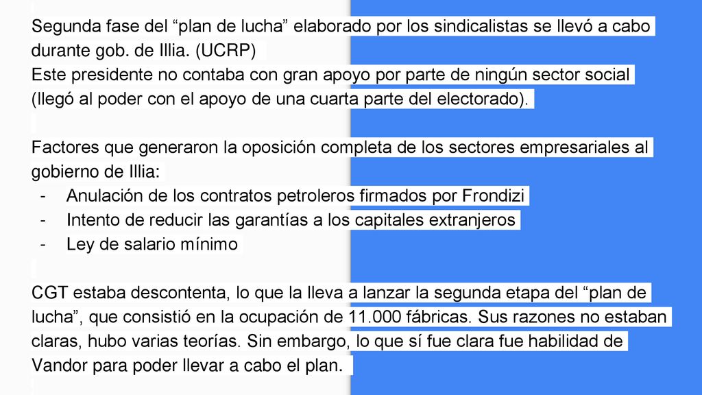 Segunda fase del plan de lucha elaborado por los sindicalistas se llevó a cabo durante gob. de Illia. (UCRP)