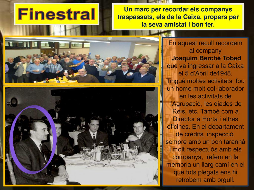 En aquest recull recordem al company Joaquim Berché Tobed