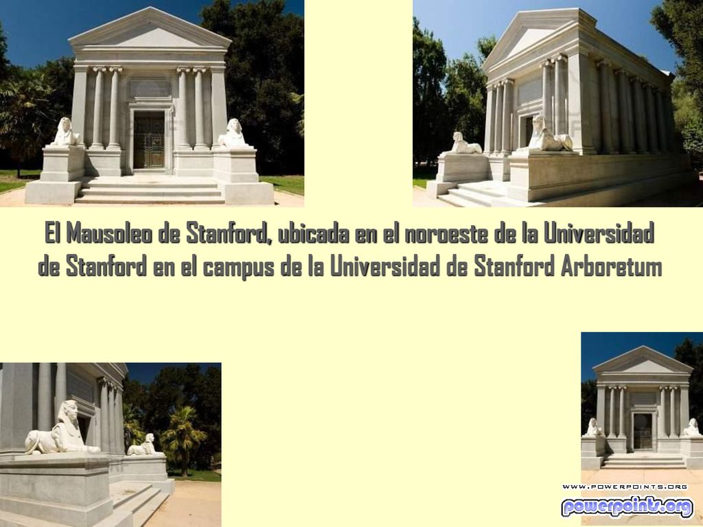 El Mausoleo de Stanford, ubicada en el noroeste de la Universidad de Stanford en el campus de la Universidad de Stanford Arboretum