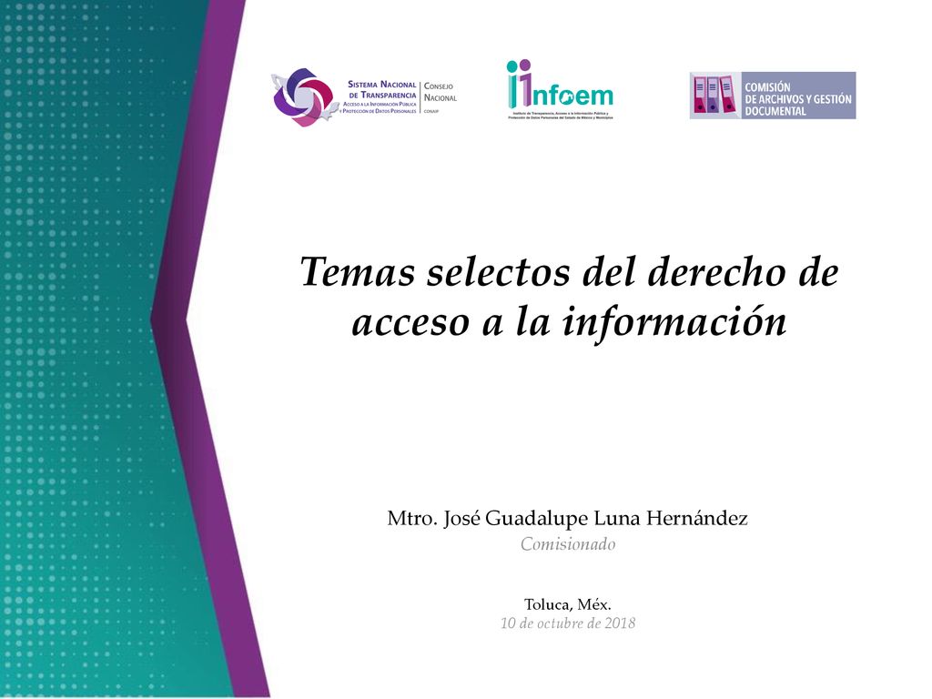 Temas selectos del derecho de acceso a la información