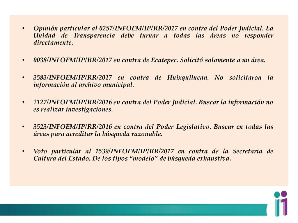 Opinión particular al 0257/INFOEM/IP/RR/2017 en contra del Poder Judicial. La Unidad de Transparencia debe turnar a todas las áreas no responder directamente.