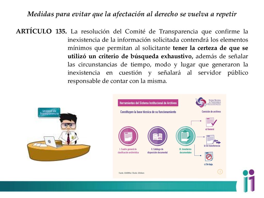 Medidas para evitar que la afectación al derecho se vuelva a repetir