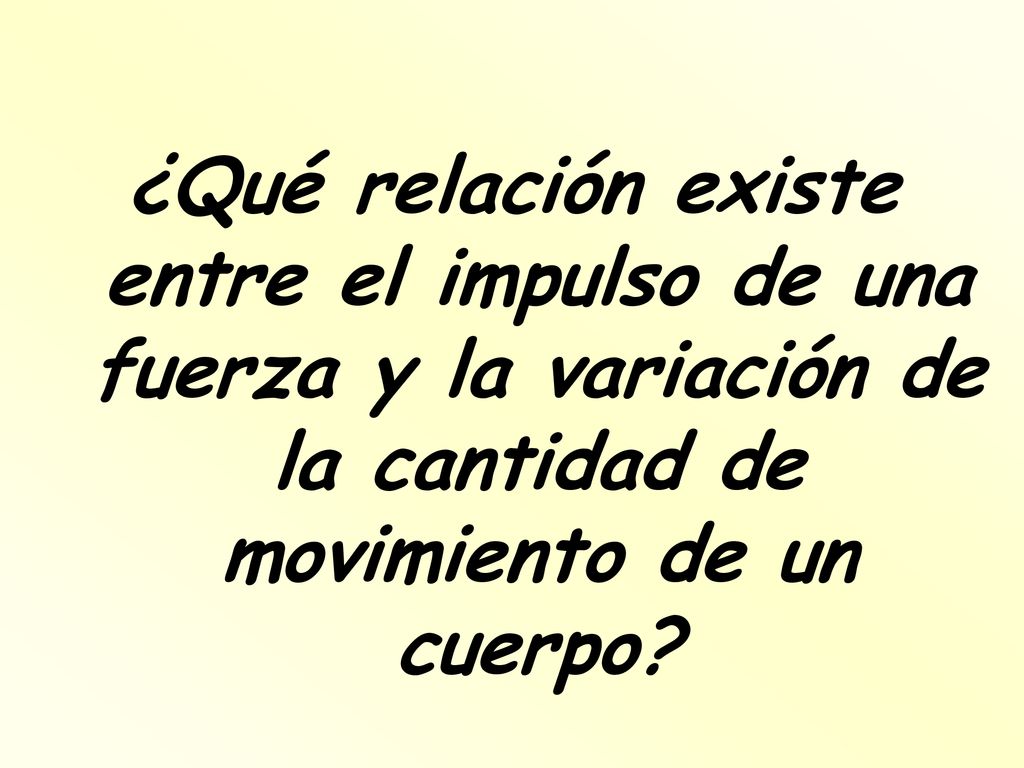 ¿Qué relación existe entre el impulso de una fuerza y la variación de la cantidad de movimiento de un cuerpo