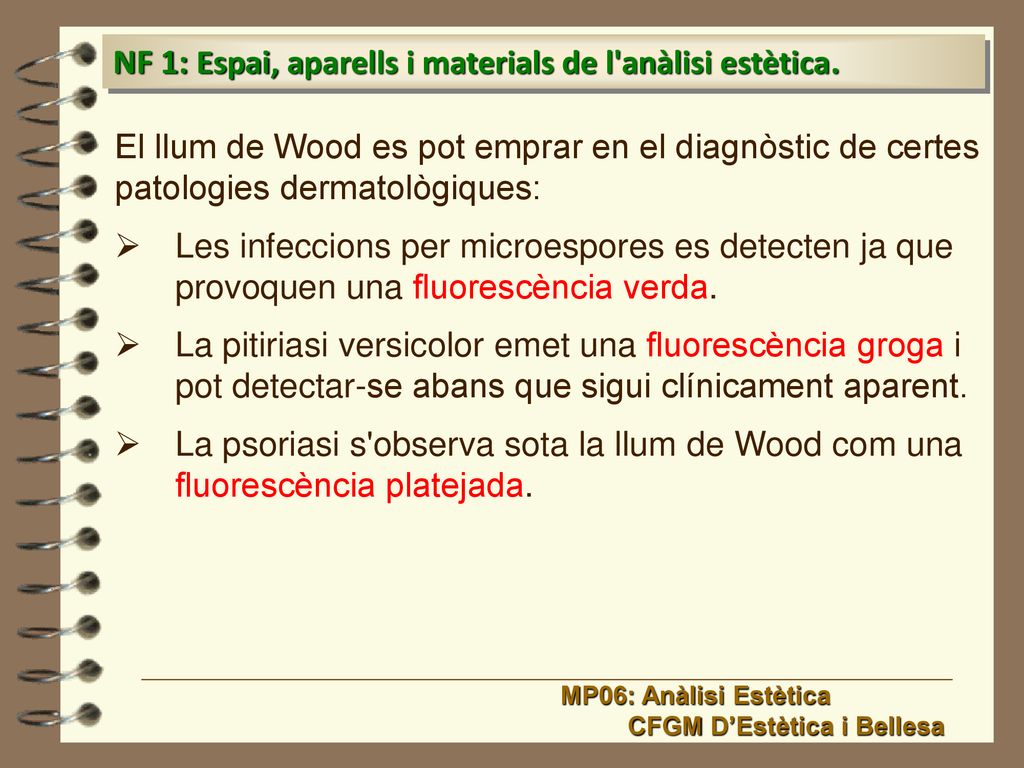 NF 1: Espai, aparells i materials de l anàlisi estètica.