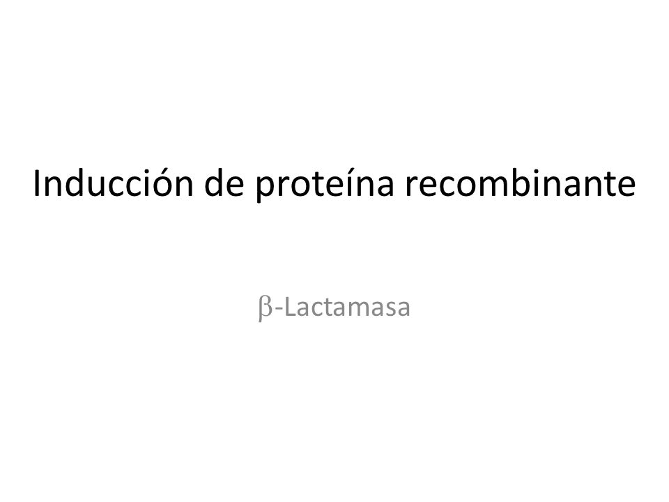 Inducción de proteína recombinante