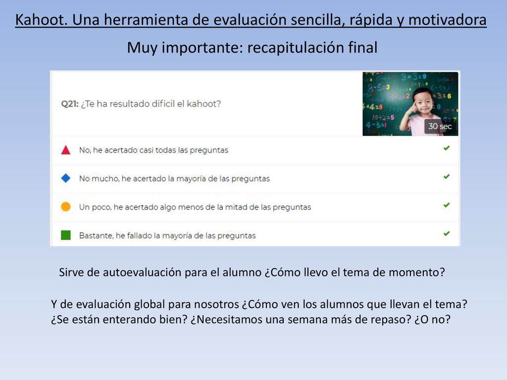 Kahoot. Una herramienta de evaluación sencilla, rápida y motivadora