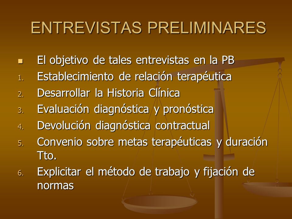 ENTREVISTAS PRELIMINARES