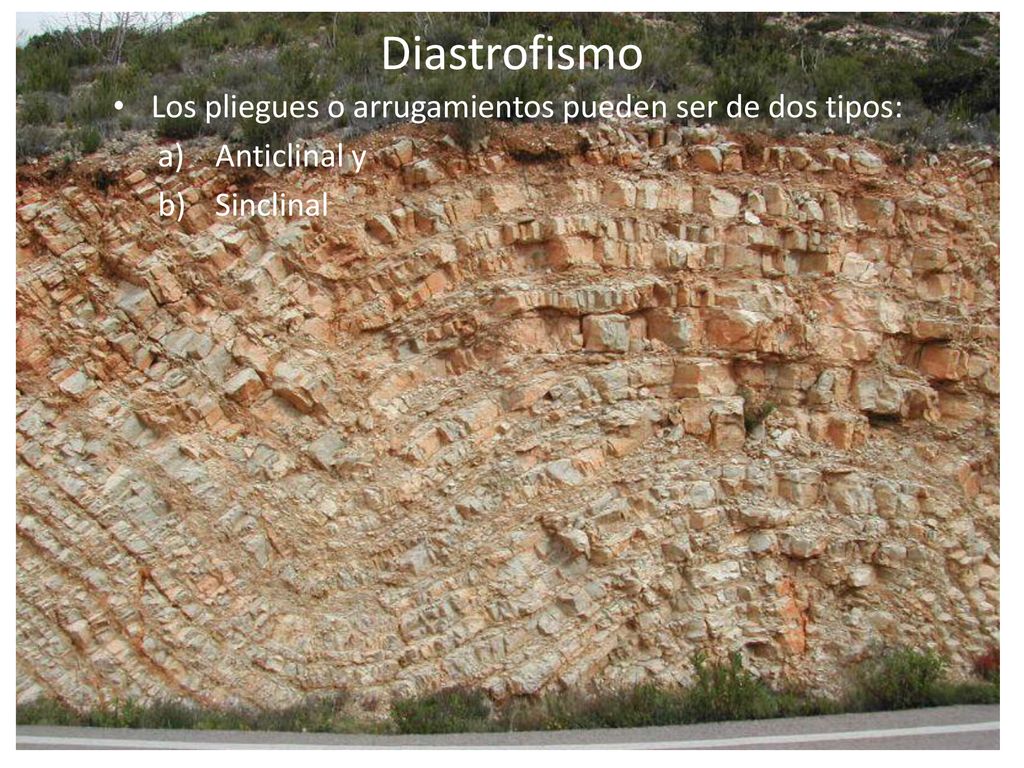 Diastrofismo Los pliegues o arrugamientos pueden ser de dos tipos: