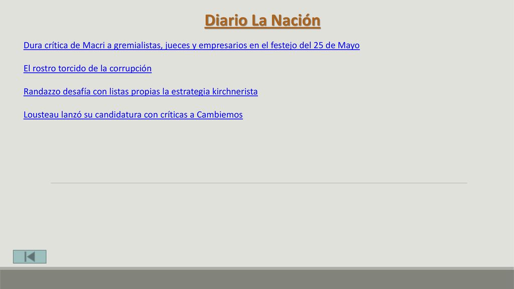 Diario La Nación Dura crítica de Macri a gremialistas, jueces y empresarios en el festejo del 25 de Mayo.