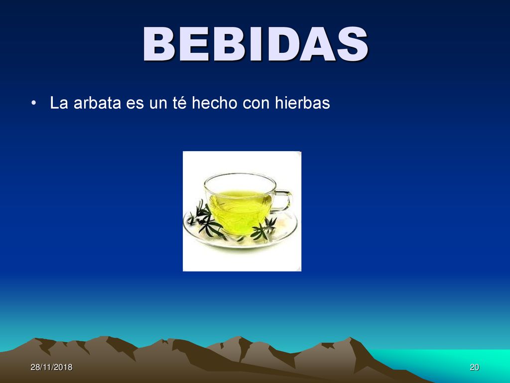 BEBIDAS La arbata es un té hecho con hierbas 28/11/2018