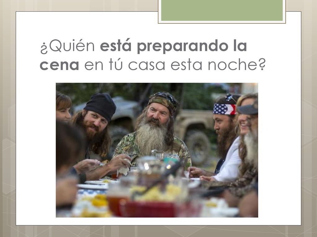¿Quién está preparando la cena en tú casa esta noche