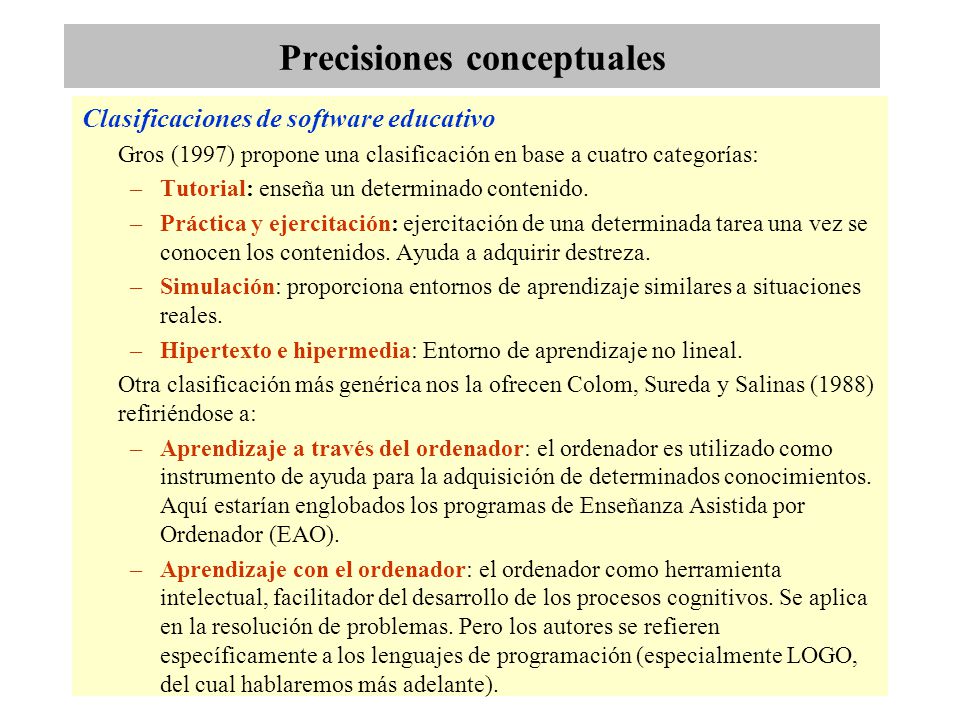 Precisiones conceptuales