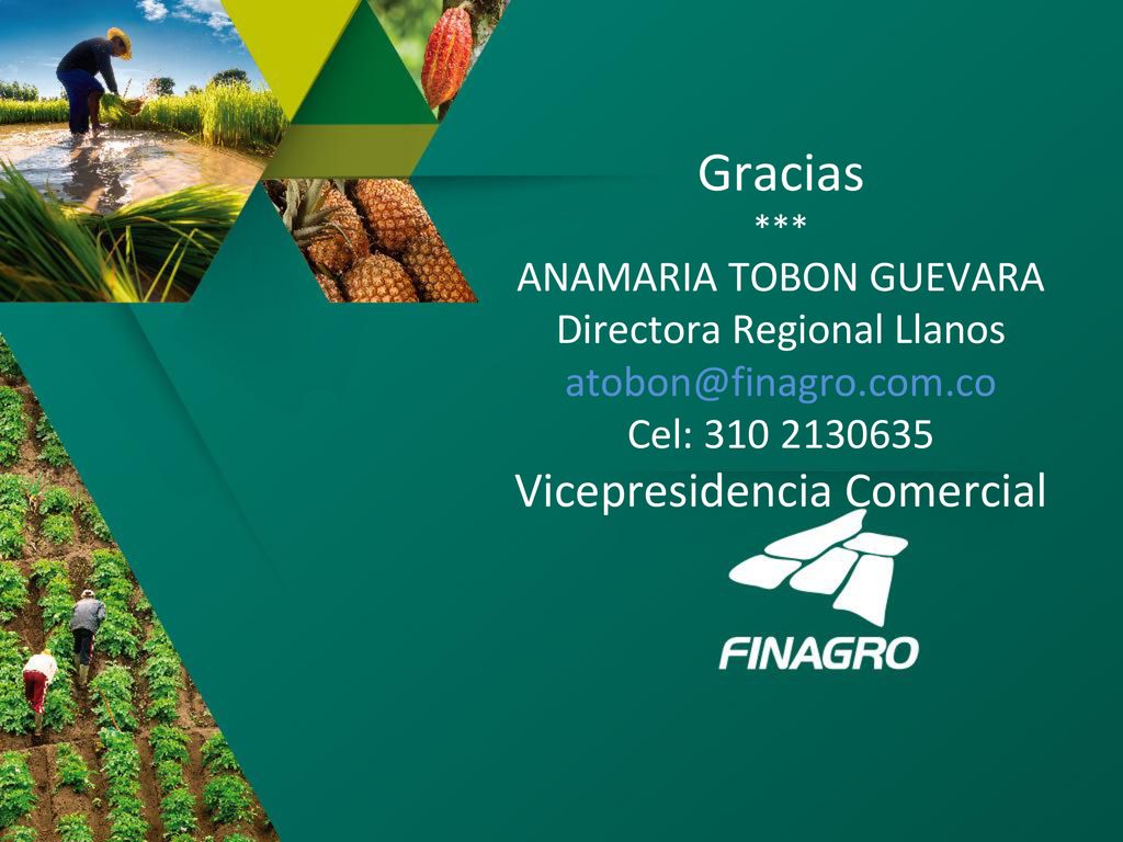 Gracias *** ANAMARIA TOBON GUEVARA Directora Regional Llanos Cel: Vicepresidencia Comercial