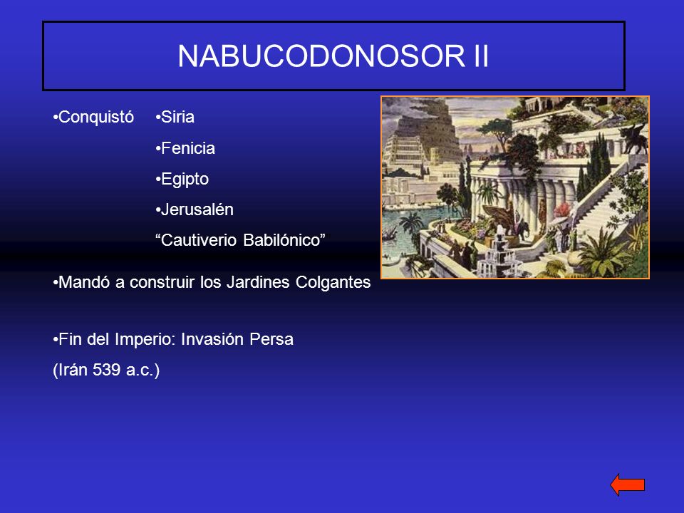 NABUCODONOSOR II Conquistó Siria Fenicia Egipto Jerusalén