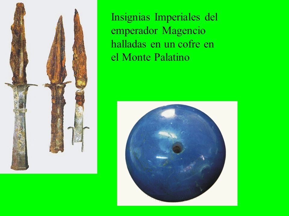 Insignias Imperiales del emperador Magencio halladas en un cofre en el Monte Palatino