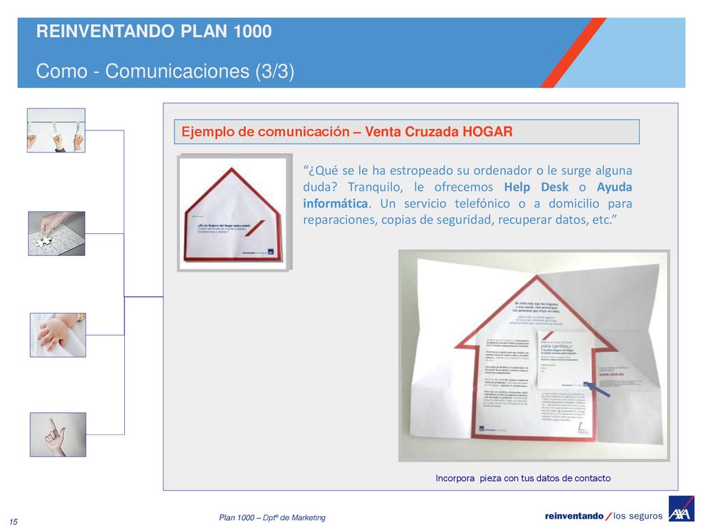 Incorpora pieza con tus datos de contacto