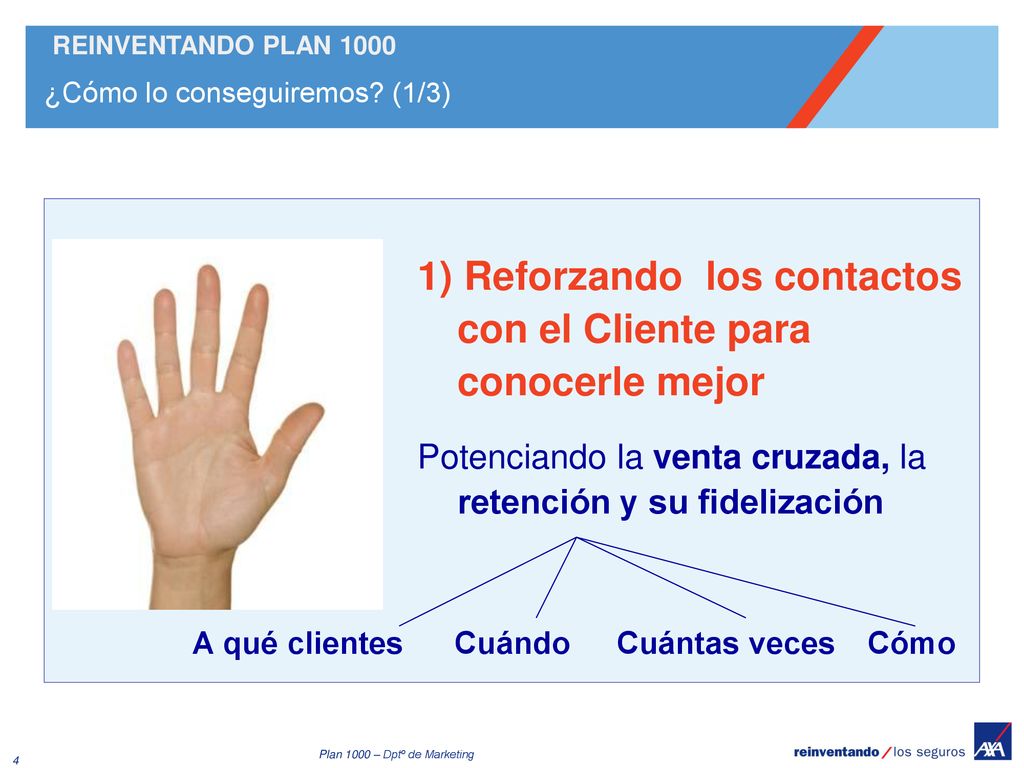 1) Reforzando los contactos con el Cliente para conocerle mejor