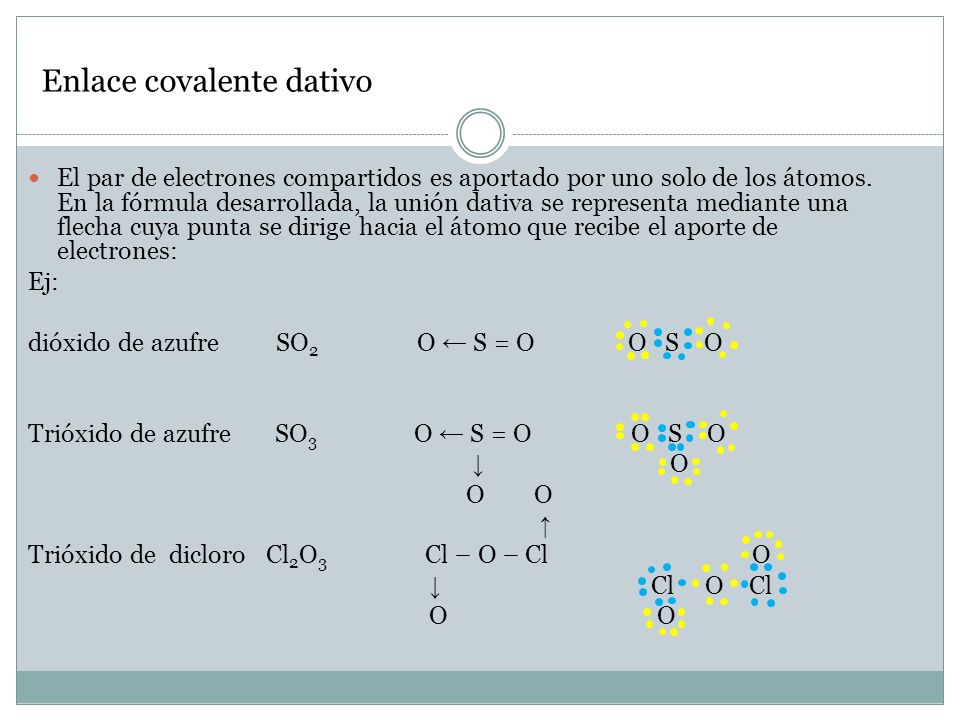 Enlace covalente dativo