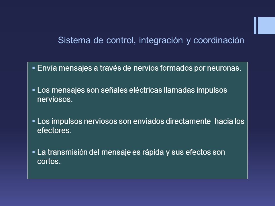Sistema de control, integración y coordinación