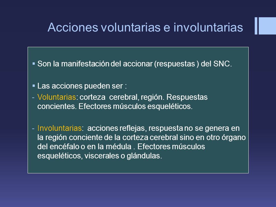 Acciones voluntarias e involuntarias