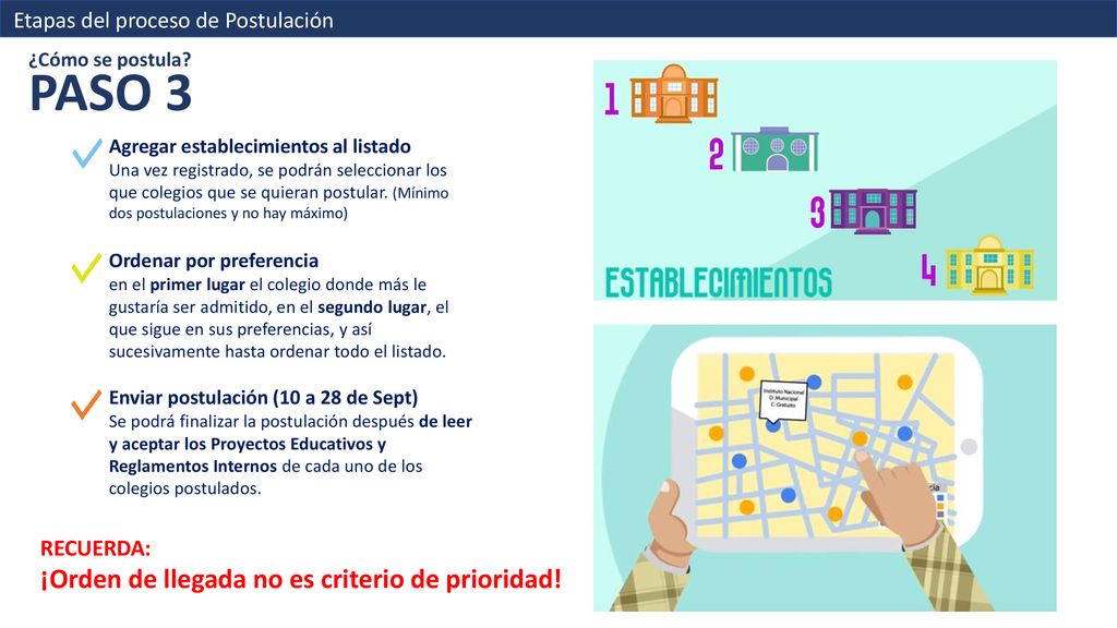PASO 3 ¡Orden de llegada no es criterio de prioridad!