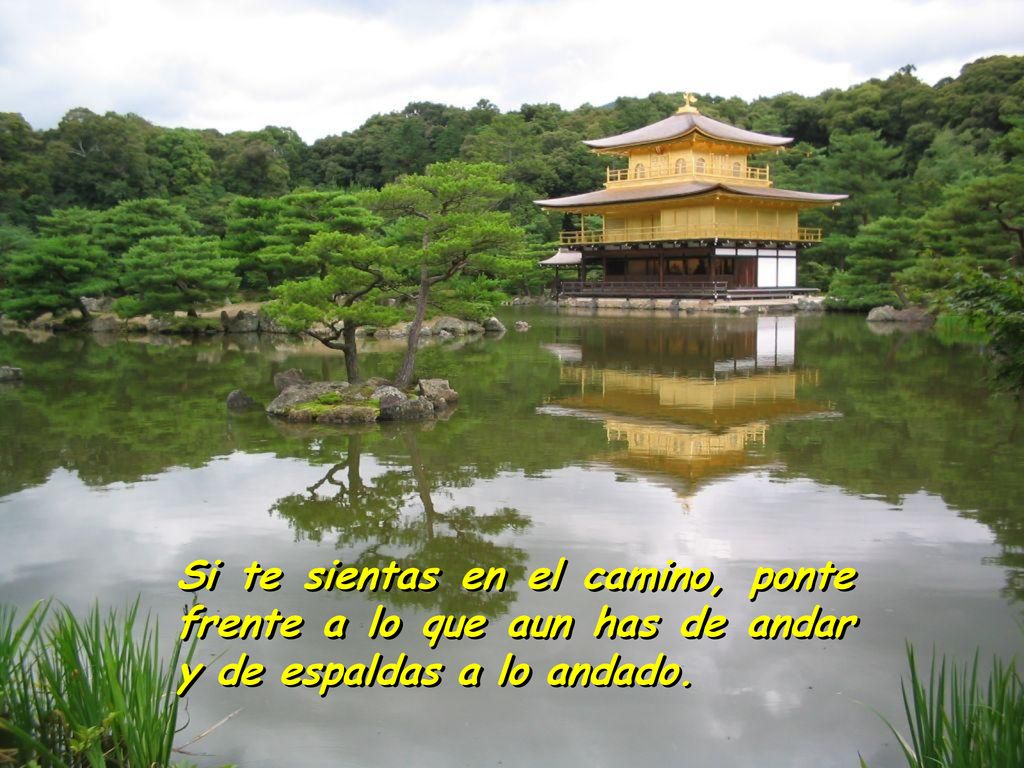 Si te sientas en el camino, ponte frente a lo que aun has de andar y de espaldas a lo andado.