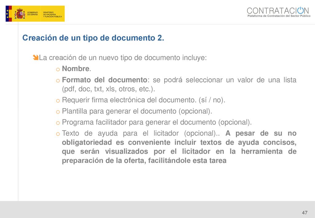 Creación de un tipo de documento 2.
