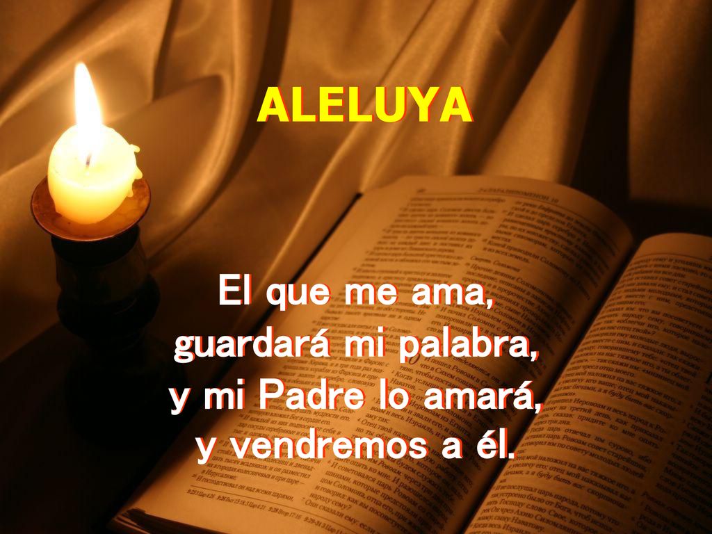 ALELUYA El que me ama, guardará mi palabra, y mi Padre lo amará,