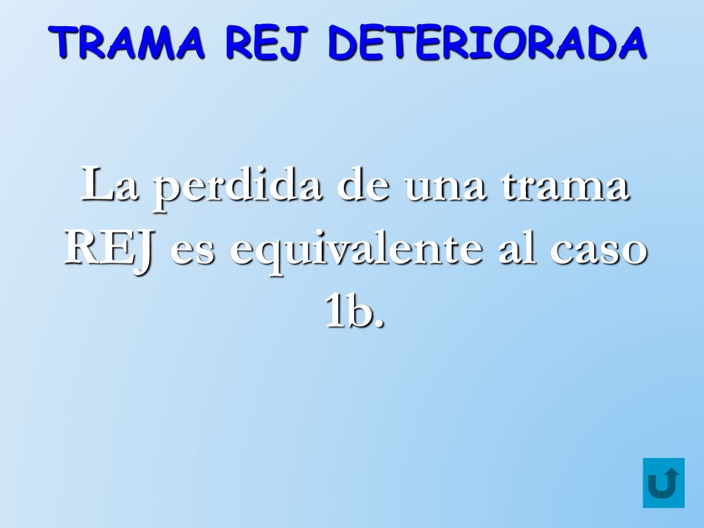 La perdida de una trama REJ es equivalente al caso 1b.