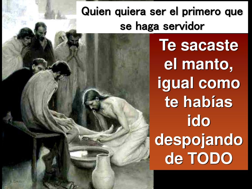Te sacaste el manto, igual como te habías ido despojando de TODO