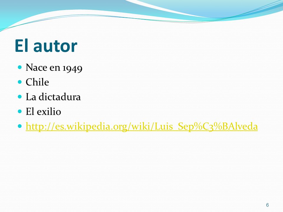 El autor Nace en 1949 Chile La dictadura El exilio