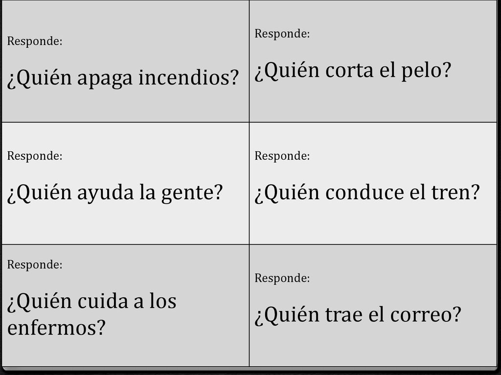 ¿Quién apaga incendios ¿Quién corta el pelo