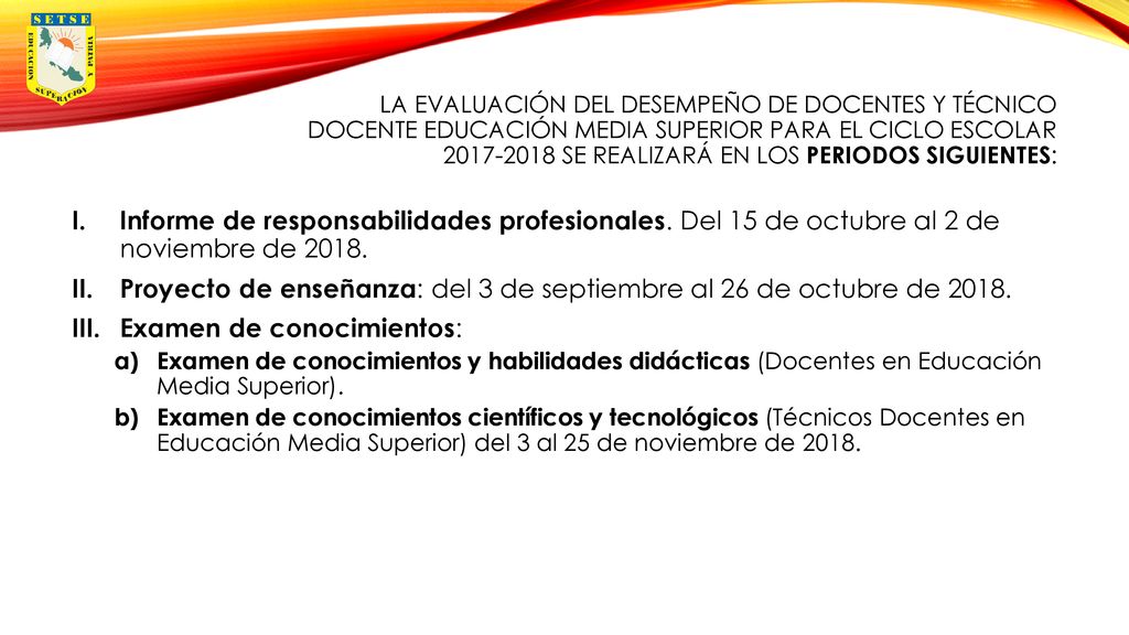 Proyecto de enseñanza: del 3 de septiembre al 26 de octubre de