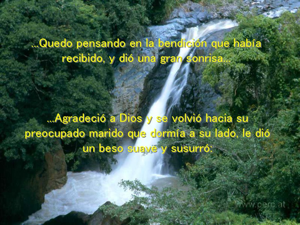 ...Quedo pensando en la bendición que había recibido, y dió una gran sonrisa...