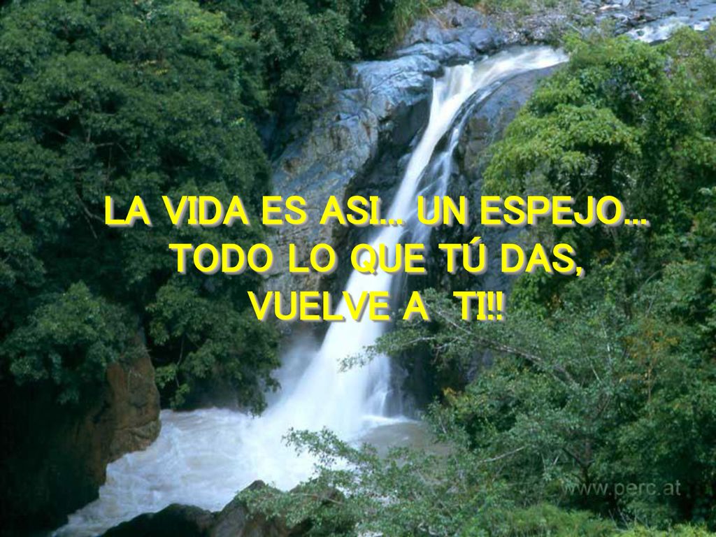 LA VIDA ES ASI... UN ESPEJO... TODO LO QUE TÚ DAS, VUELVE A TI!!