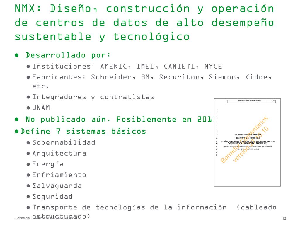 NMX: Diseño, construcción y operación de centros de datos de alto desempeño sustentable y tecnológico