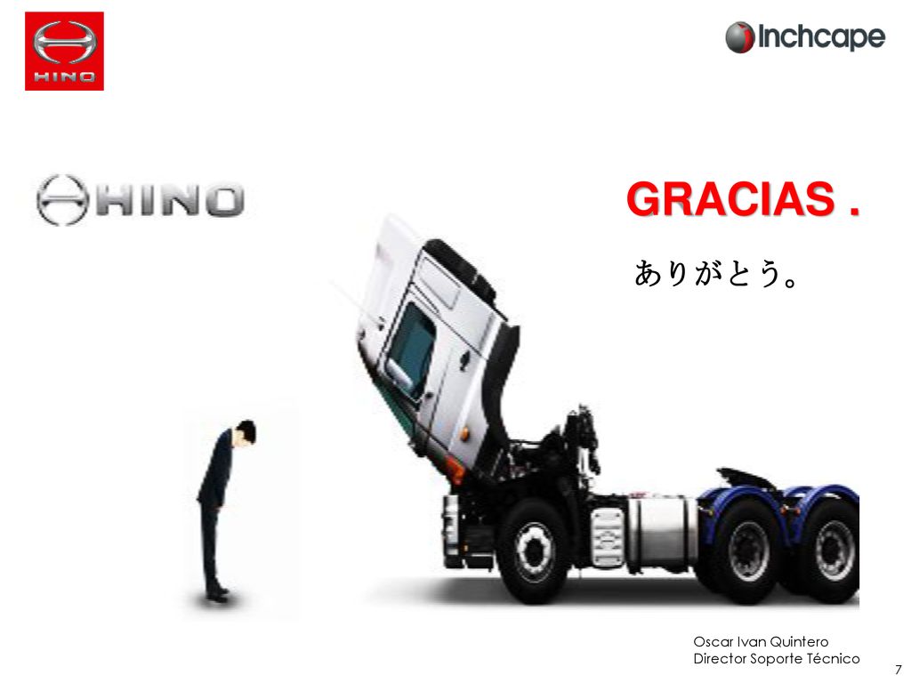 GRACIAS . ありがとう。 Oscar Ivan Quintero Director Soporte Técnico