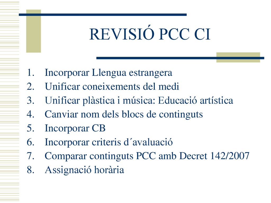 REVISIÓ PCC CI Incorporar Llengua estrangera